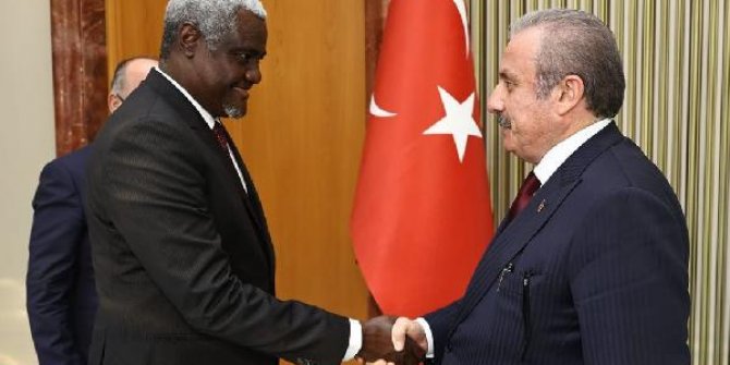 Şentop, Afrika Birliği Komisyonu Başkanı Mahamat'ı kabul etti