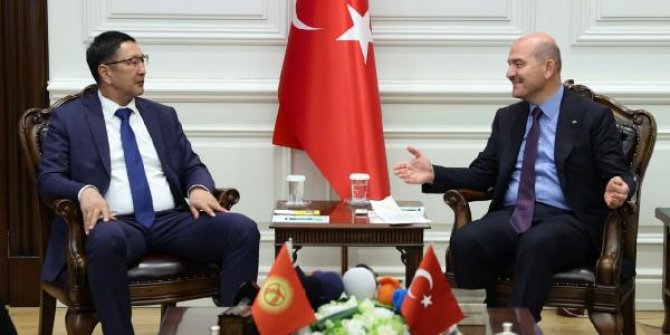Bakan Soylu, Kırgızistan Acil Durumlar Bakanı Azikeev'i kabul etti