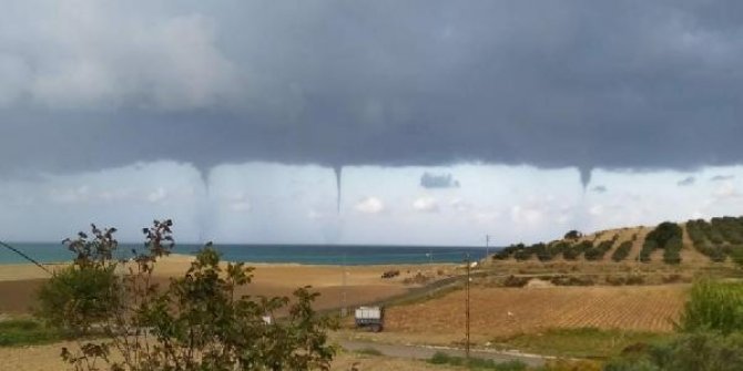 Hatay'da aynı anda 3 hortum oluştu