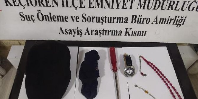 Ankara'da iki eve giren hırsız, 50'ye yakın kamera görüntüsü ile yakalandı