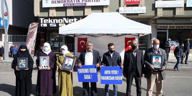 Muş'ta çocukları için HDP önünde eylem yapan aile sayısı 13'e yükseldi
