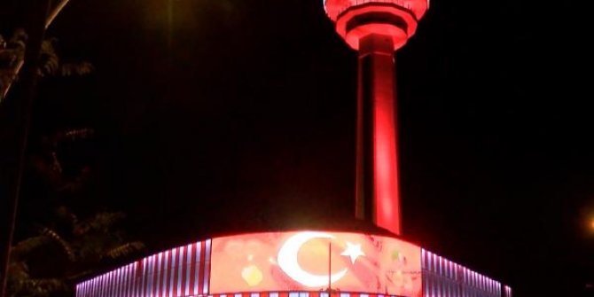 Atakule ve Ankara Kalesi'nde '29 Ekim' görselleri