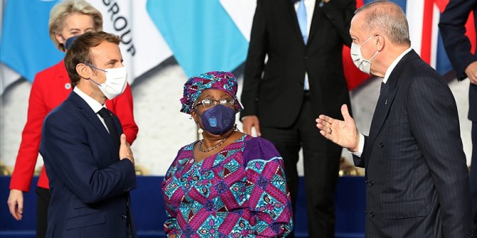 Cumhurbaşkanı Erdoğan ile Fransa Cumhurbaşkanı Emmanuel Macron bir araya geldi