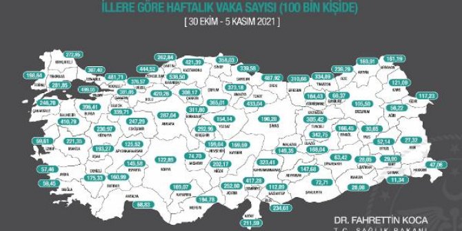 Bakan Koca, vaka sayısı en çok artan illeri paylaştı