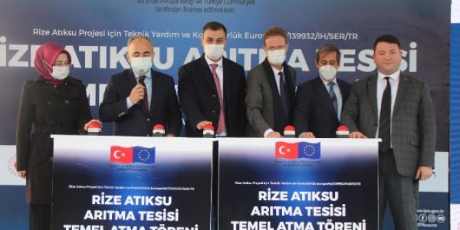 AB destekli 'Rize Atık Su Arıtma Tesisi'nde temel atıldı