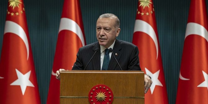 Cumhurbaşkanı Erdoğan, KKTC'nin 38'inci kuruluş yıl dönümünü kutladı