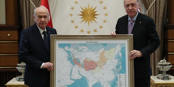 Cumhurbaşkanı Erdoğan, MHP Genel Başkanı Bahçeli'yi kabul etti