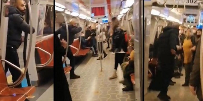 Metroda kadın yolcuya bıçak çekip hakaret eden şahıs yakalandı