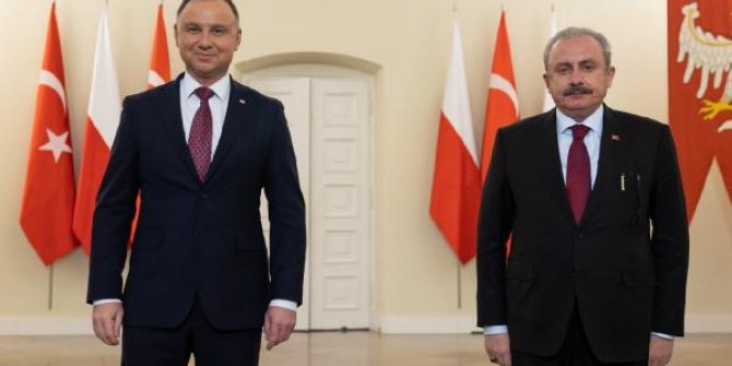 TBMM Başkanı Şentop, Polonya Cumhurbaşkanı Duda ile görüştü