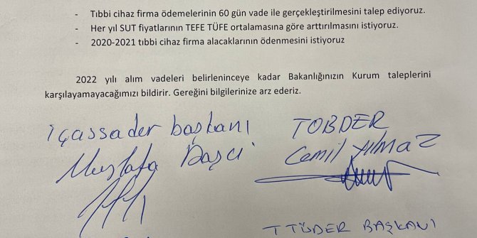 Tıbbi malzeme tedarikçilerinden “satışı durdururuz” açıklaması