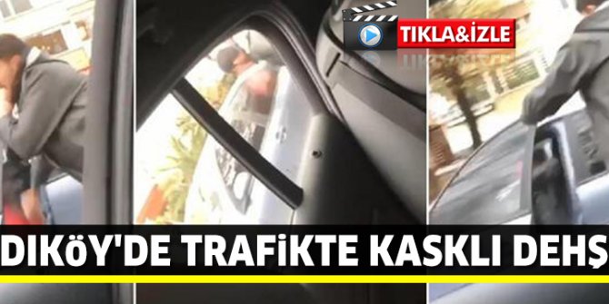 Kadıköy'de trafikte kasklı dehşet
