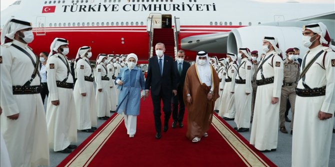 Cumhurbaşkanı Erdoğan Katar'da