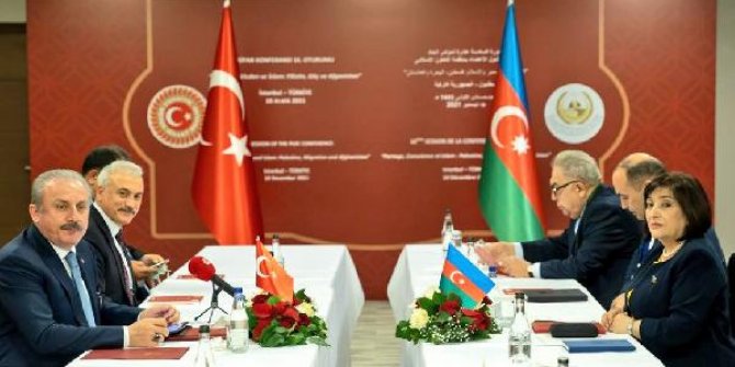 TBMM Başkanı Şentop Azerbaycan ve Pakistan meclis başkanlarıyla görüştü