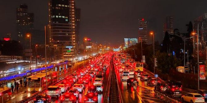 İstanbul'da trafik yoğunluğu