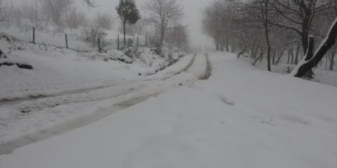 Çanakkale'de Dumanlı Dağı'na mevsimin ilk karı yağdı