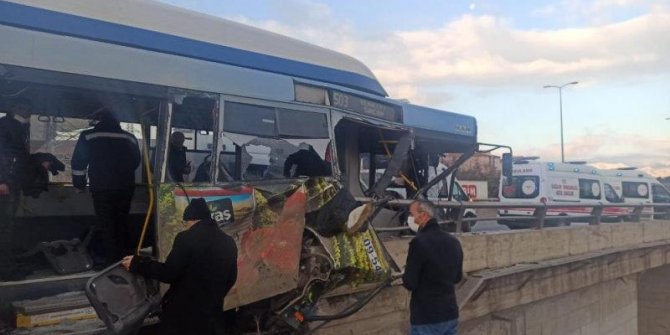 Ankara'da halk otobüsü kaza yaptı! Çok sayıda yaralı var