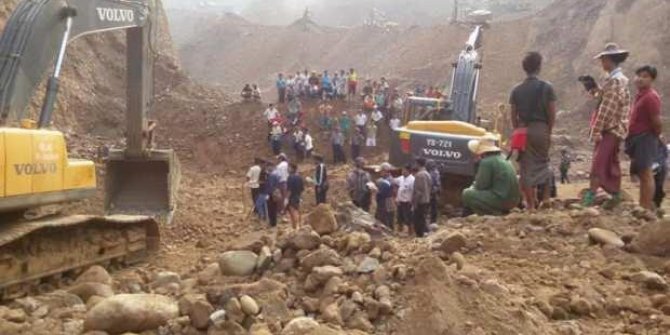 Myanmar'da madende heyelan: En az 70 kişi kayboldu