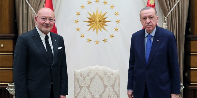 Cumhurbaşkanı Erdoğan, Doğuş Grubu Yönetim Kurulu Başkanı Şahenk'i kabul etti