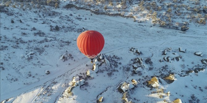 Frig Vadisi'nde sıfırın altında 16 derecede balon uçuşu