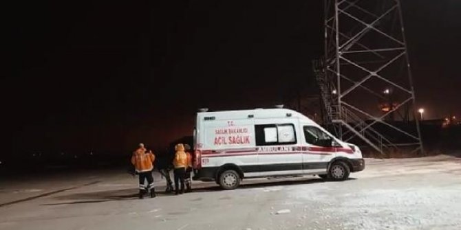 Hamile kadın, polis helikopteriyle hastaneye ulaştırıldı