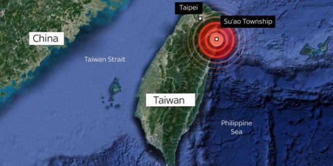 Tayvan'da 6 büyüklüğünde deprem!