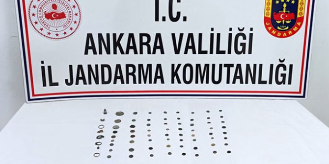Ankara'da 63 sikke ve tarihi 10 obje ele geçirildi