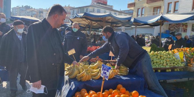 Pursaklar'da Çarşı Pazarda Etiket-Fiyat Denetimi