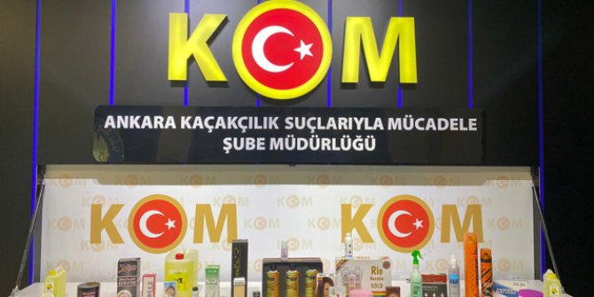 Ankara'da kaçak kozmetik ürün operasyonu, 1 gözaltı