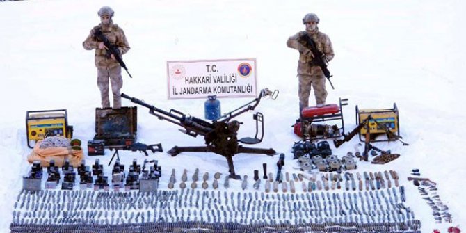 İçişleri: Eren Kış-4 operasyonlarında silah ve mühimmat ele geçirildi