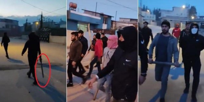 Döner bıçakları ve sopalarla sokakta yürüyen 20 Suriyeli sınır dışı edilecek