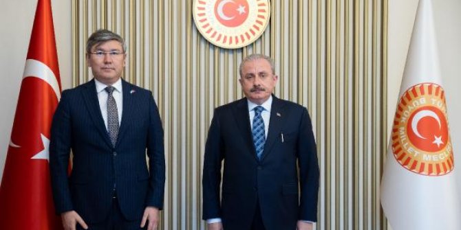 TBMM Başkanı Şentop, Kazakistan'ın Ankara Büyükelçisi Saparbekuly'i kabul etti