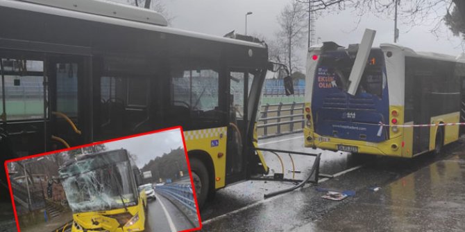 İstanbul'da iki İETT otobüsü çarpıştı, yaralılar var