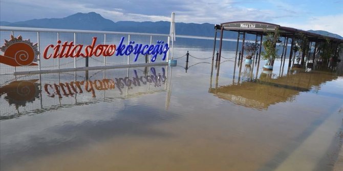 Muğla'da Köyceğiz Gölü taştı, ev ve iş yerlerini su bastı
