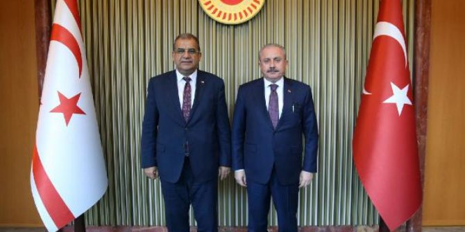 TBMM Başkanı Şentop, KKTC Başbakanı Sucuoğlu'nu kabul etti
