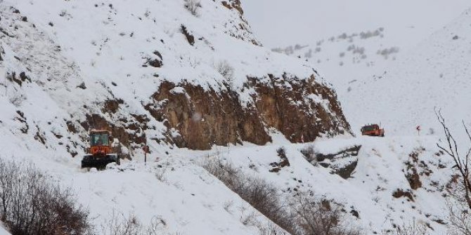 Bingöl'de çığ düşmesiyle kapanan yol, 3 saatte ulaşıma açıldı