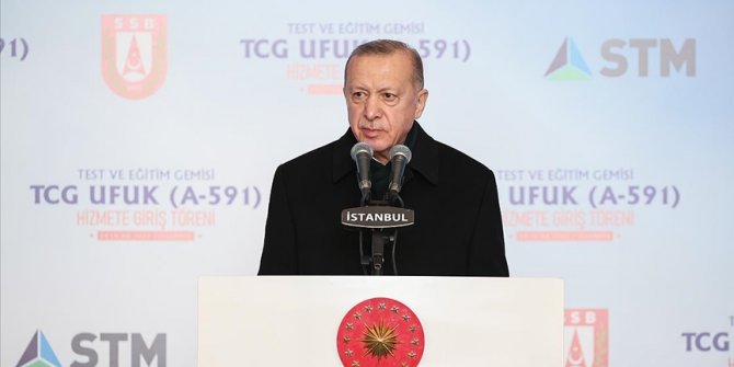 Cumhurbaşkanı Erdoğan: Hava savunma muhribimiz TF-2000'in ihalesine yakında çıkıyoruz