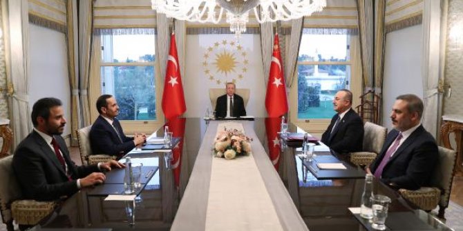 Cumhurbaşkanı Erdoğan, Katar Dışişleri Bakanını kabul etti