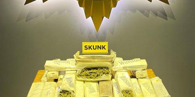 Malatya'da 4 kilo 350 gram skunk ele geçirildi; 1 gözaltı 