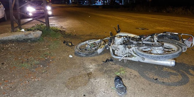 Aşırı hız kazayla bitti, motosiklet sürücüsü ağır yaralandı