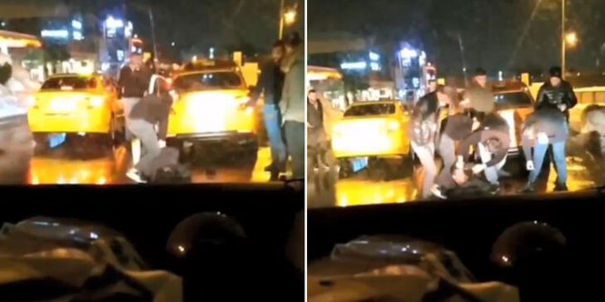 Taksi çalan şüpheliyi taksiciler yakalayıp polise teslim etti