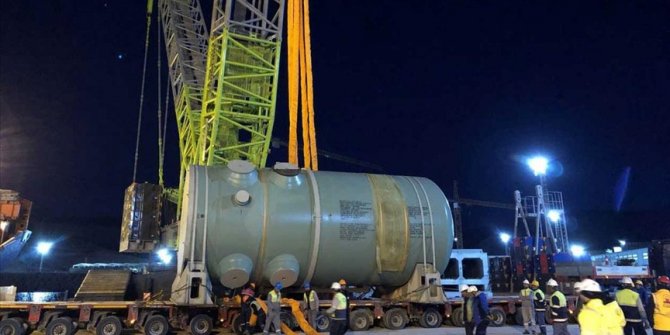 Akkuyu NGS'nin ikinci güç ünitesinin reaktör basınç kabı inşaat sahasına ulaştı