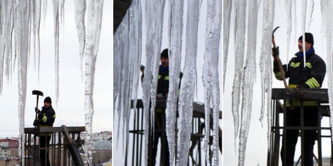 Erzurum'da 'buz kırma timleri'nin yoğun mesaisi