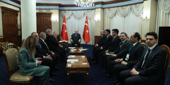 Cumhurbaşkanı Erdoğan, Kırım Tatar heyetini kabul etti