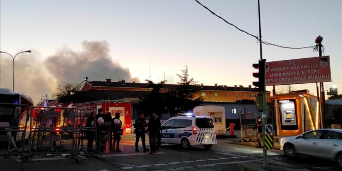 Ümraniye Cezaevinde çıkan yangın söndürüldü