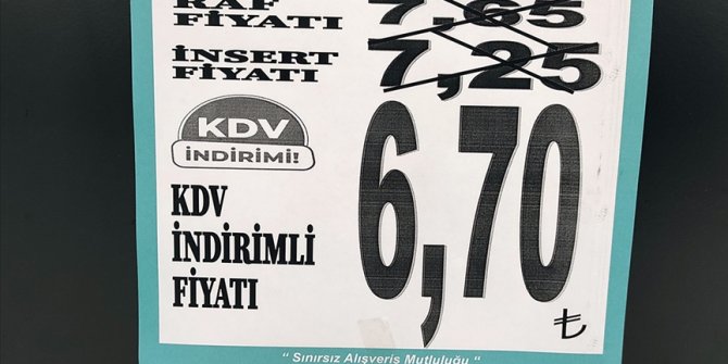 Gıdada KDV indirimi etiketlere yansımaya başladı