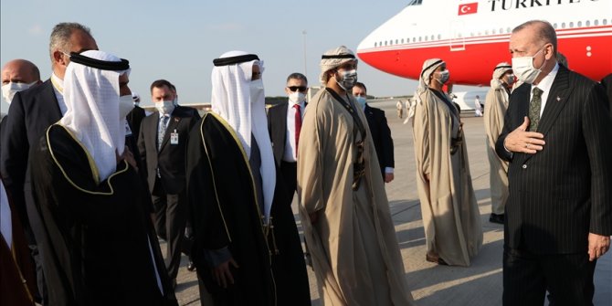 Cumhurbaşkanı Erdoğan, Birleşik Arap Emirlikleri'ne geldi