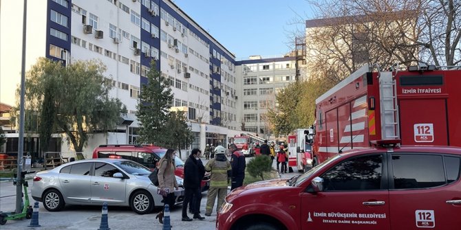 Ege Üniversitesi Hastanesi'nde çıkan yangın söndürüldü