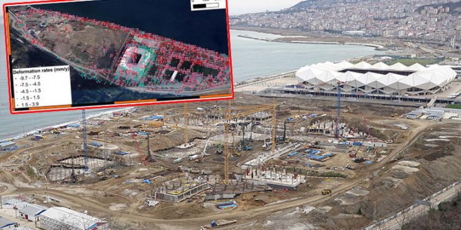 Deniz dolgusundaki çökme, uydudan tespit edildi