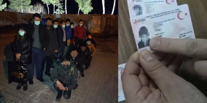 Kaçak göçmenler, başka ülkelere ait sahte pasaportlarla yakalandı