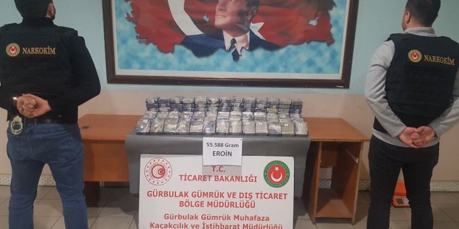 Gürbulak Sınır Kapısı'nda, TIR'da 55 kilo eroin ele geçirildi